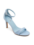 Esme Minimalist Ankle Strap Stiletto Heel Sandal - Blue