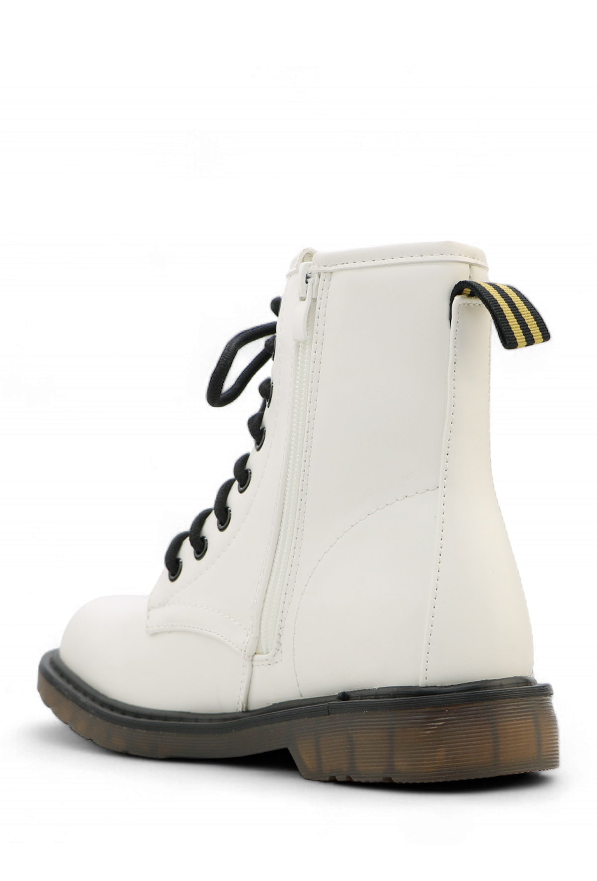 Uma Lace-Up Combat Boots - White