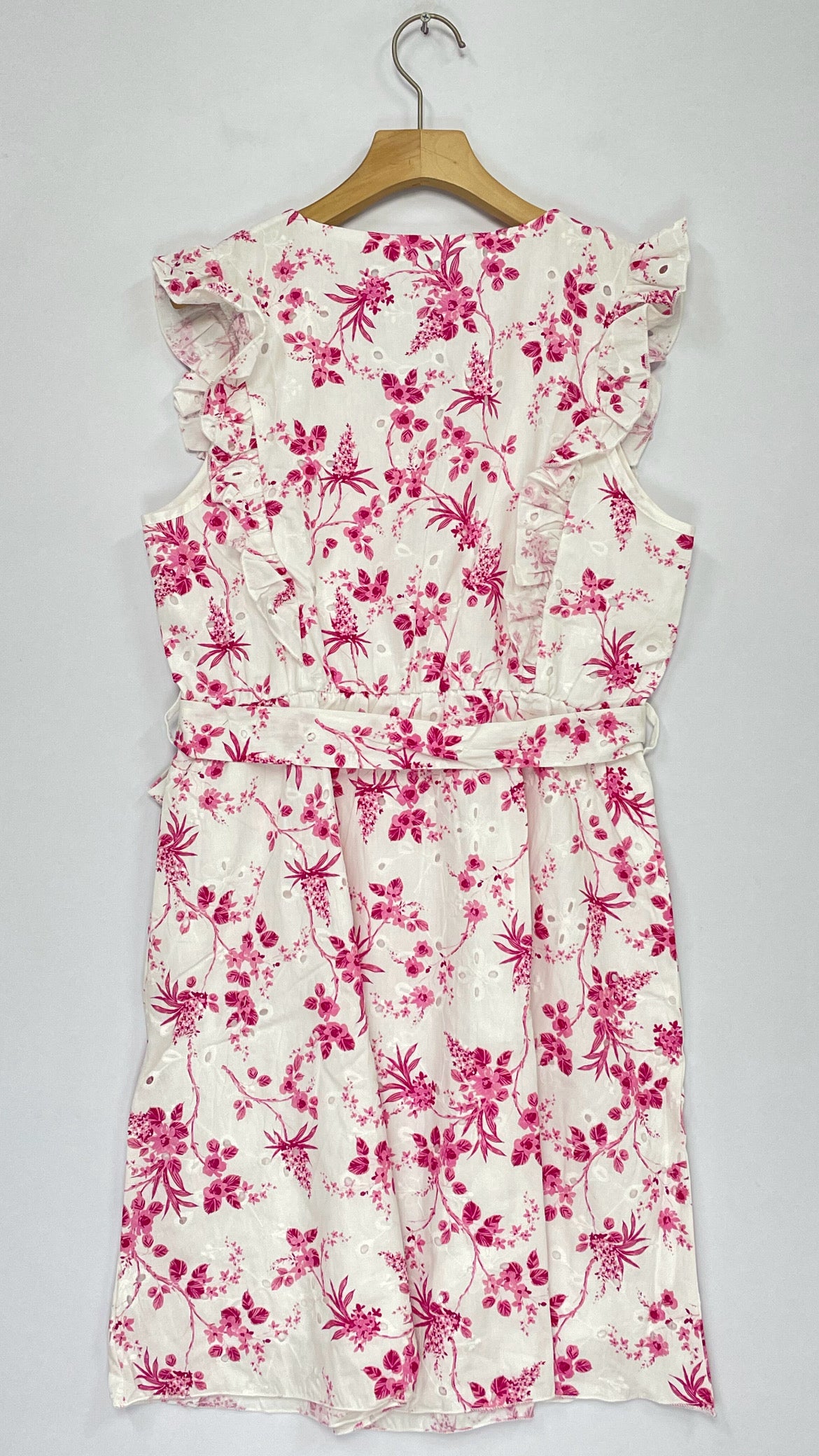 Veronica Pink Floral Wrap Mini Dress