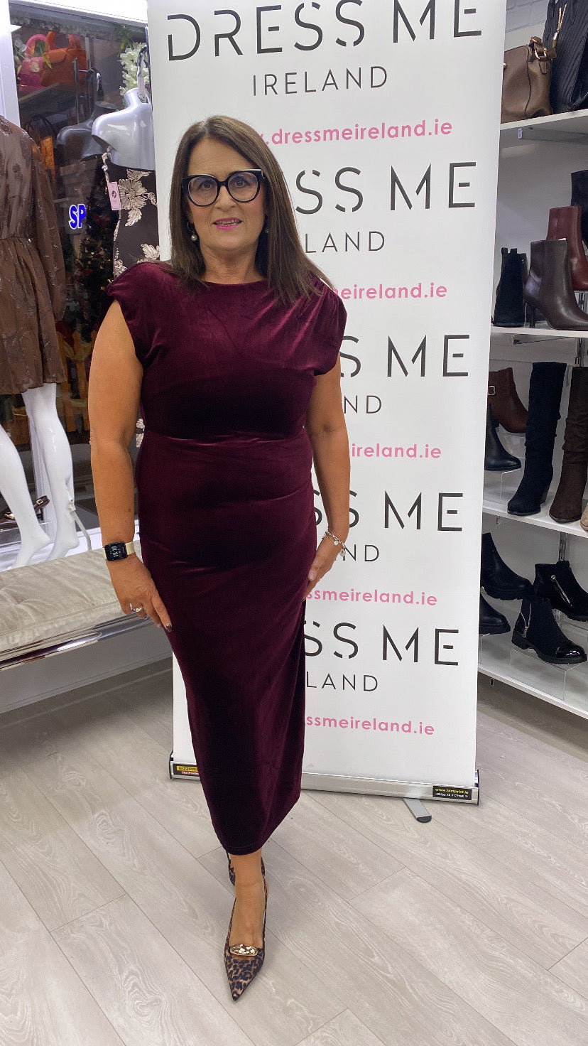 KATE DRESS - BURGUNDY