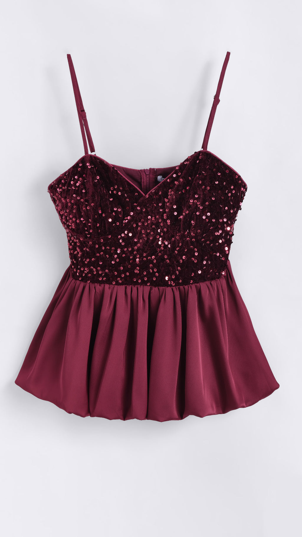 MACIE TOP - BURGANDY