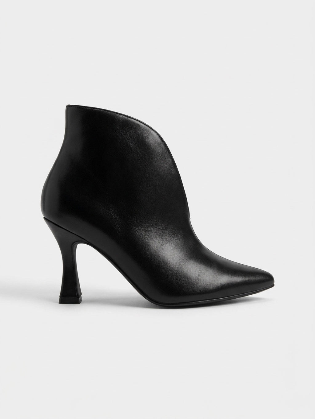 Cressida Pointed-Toe Heeled Ankle Boots – Black