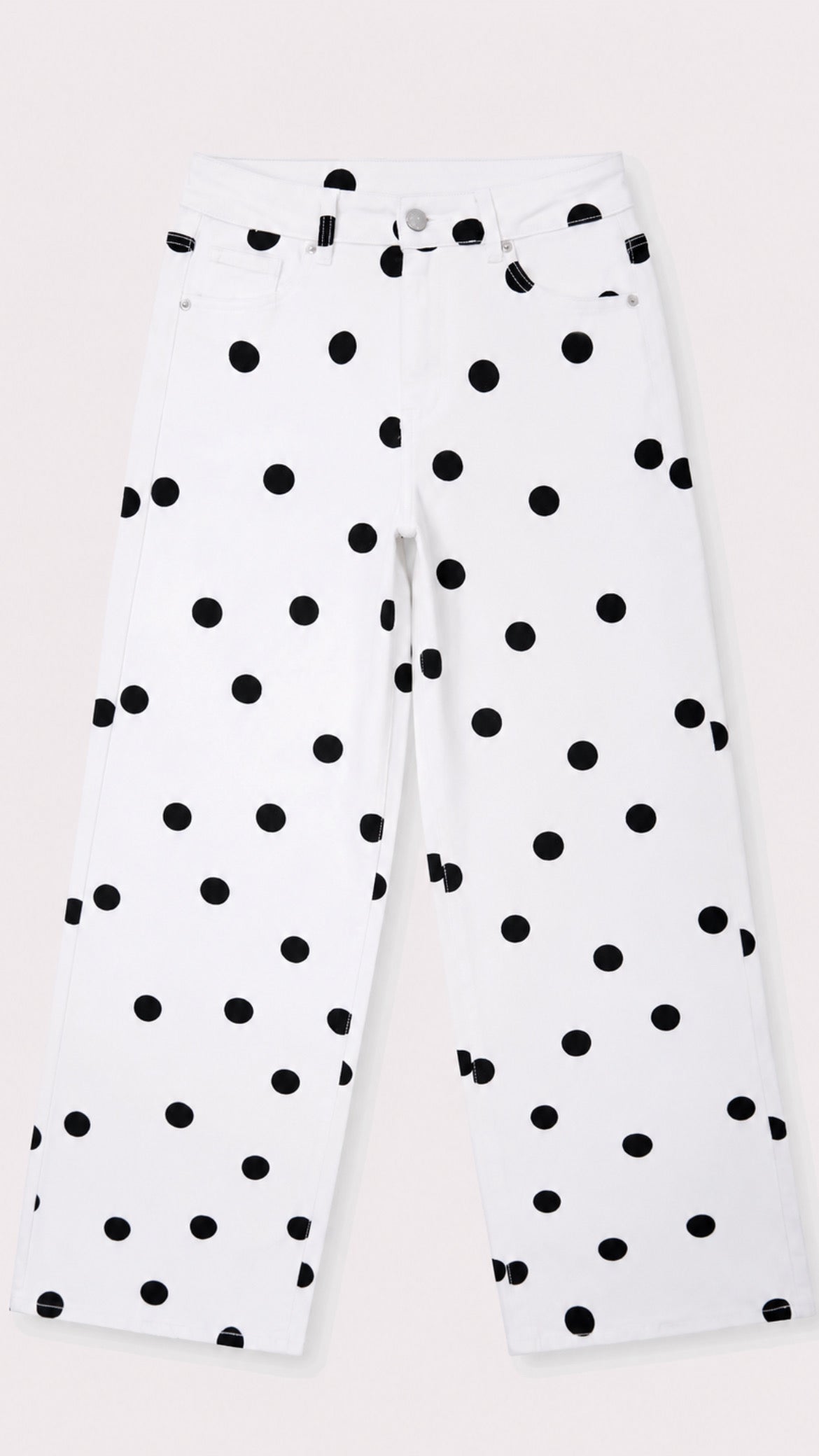 Megan Polka Dot Wide Leg Jeans