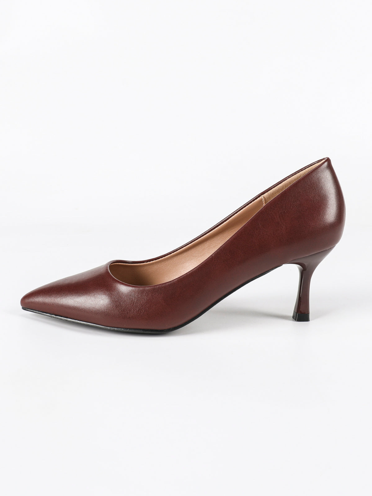 Yasmin Wine Classic Pointed-Toe Heels