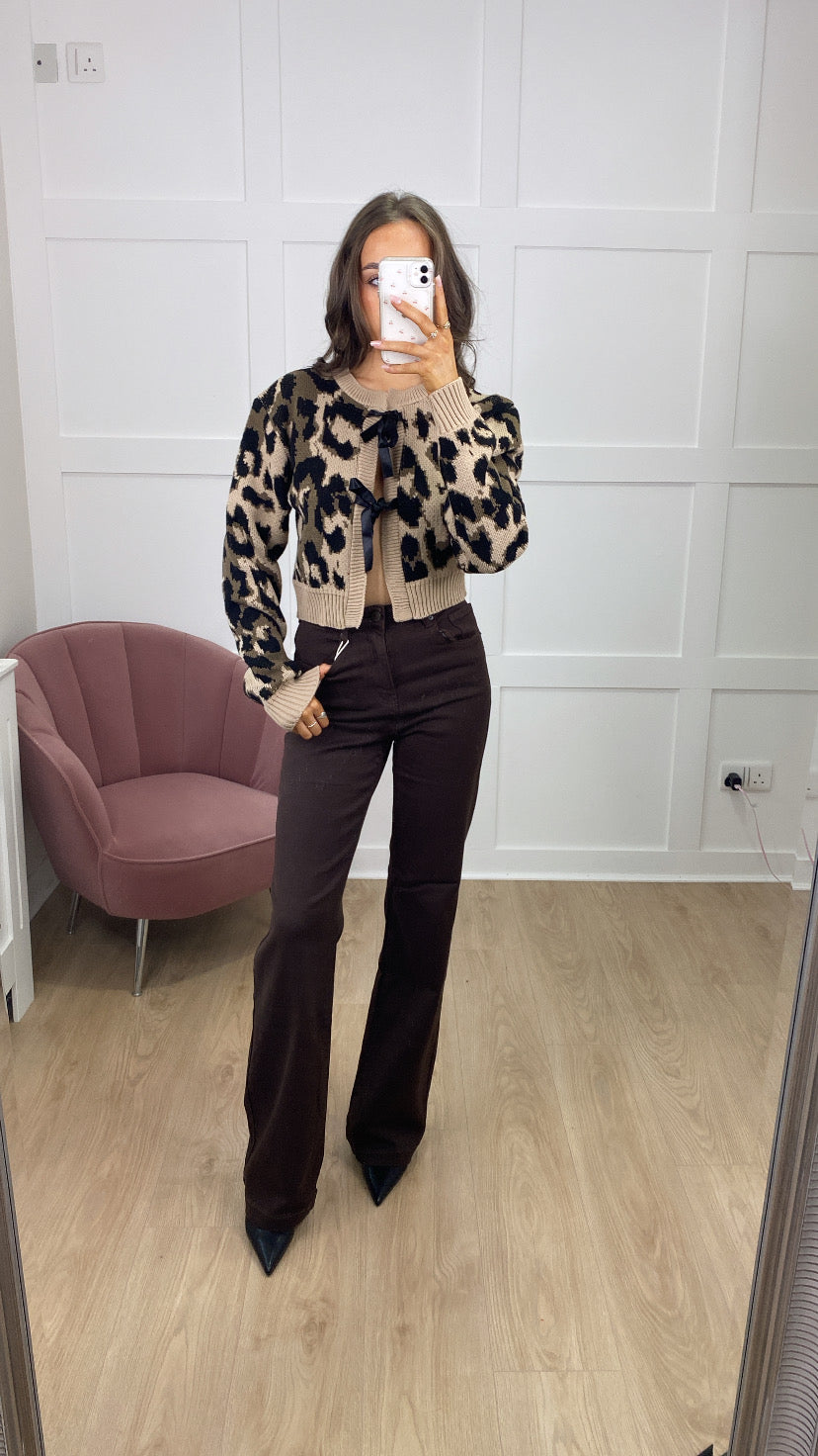 CASSIE CARDIGAN - LEOPARD