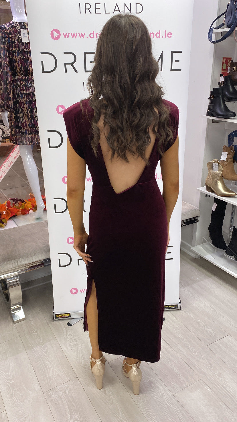 KATE DRESS - BURGANDY