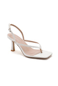 Fiona Slingback Toe Post Heeled Sandal - White