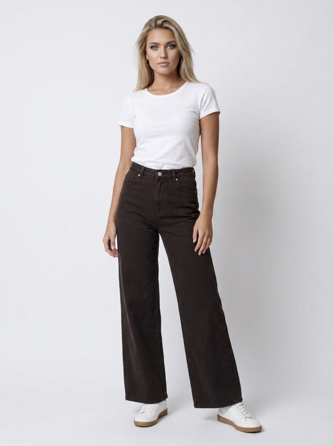 Bonnie Chocolate Wide Leg Jeans