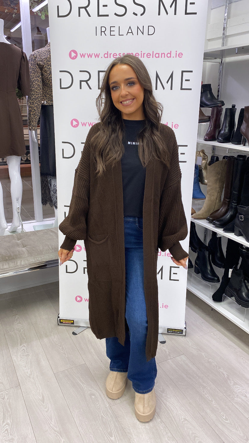 MIA CARDIGAN - BROWN