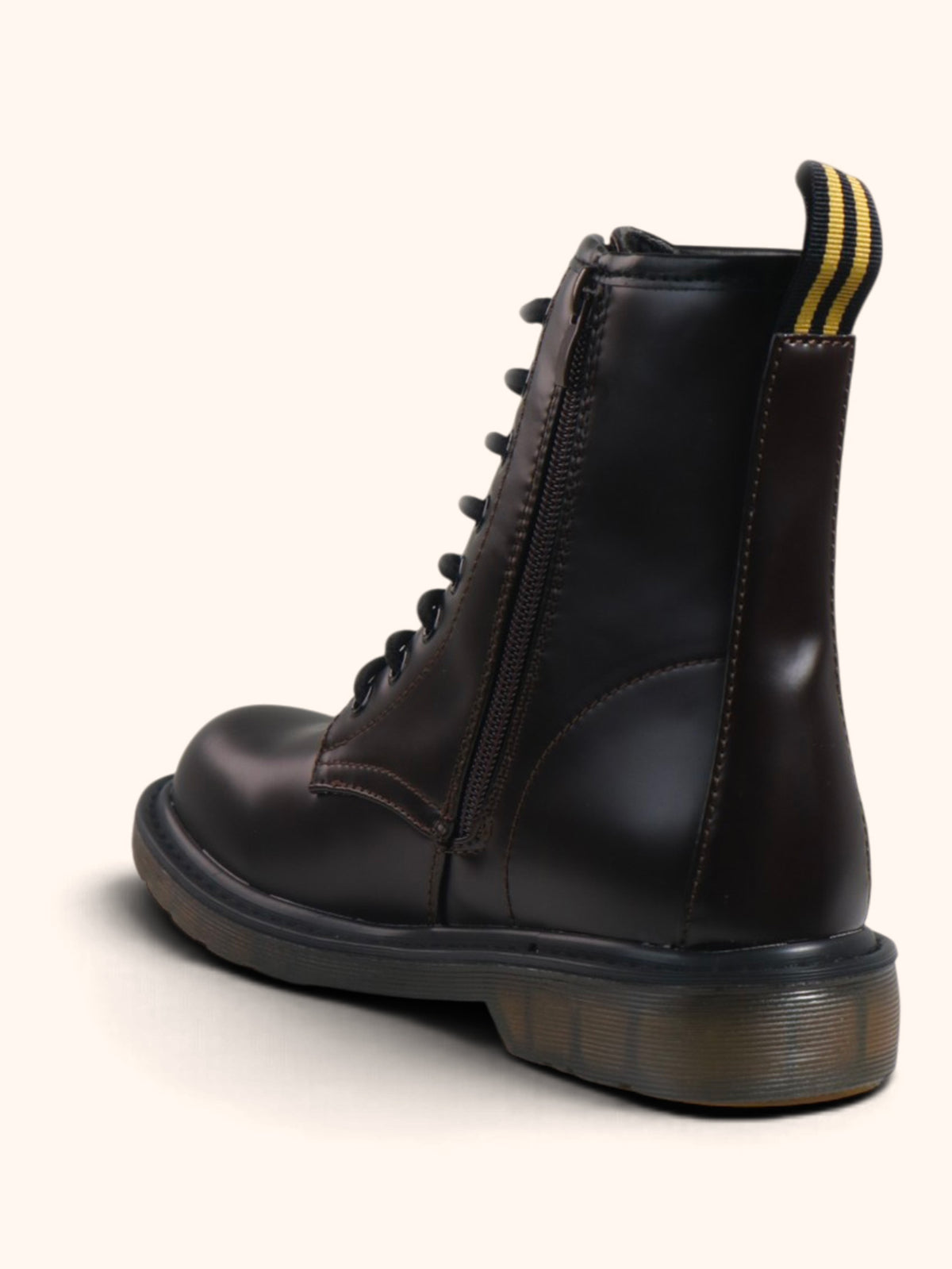 Uma Lace-Up Combat Boots - Brown