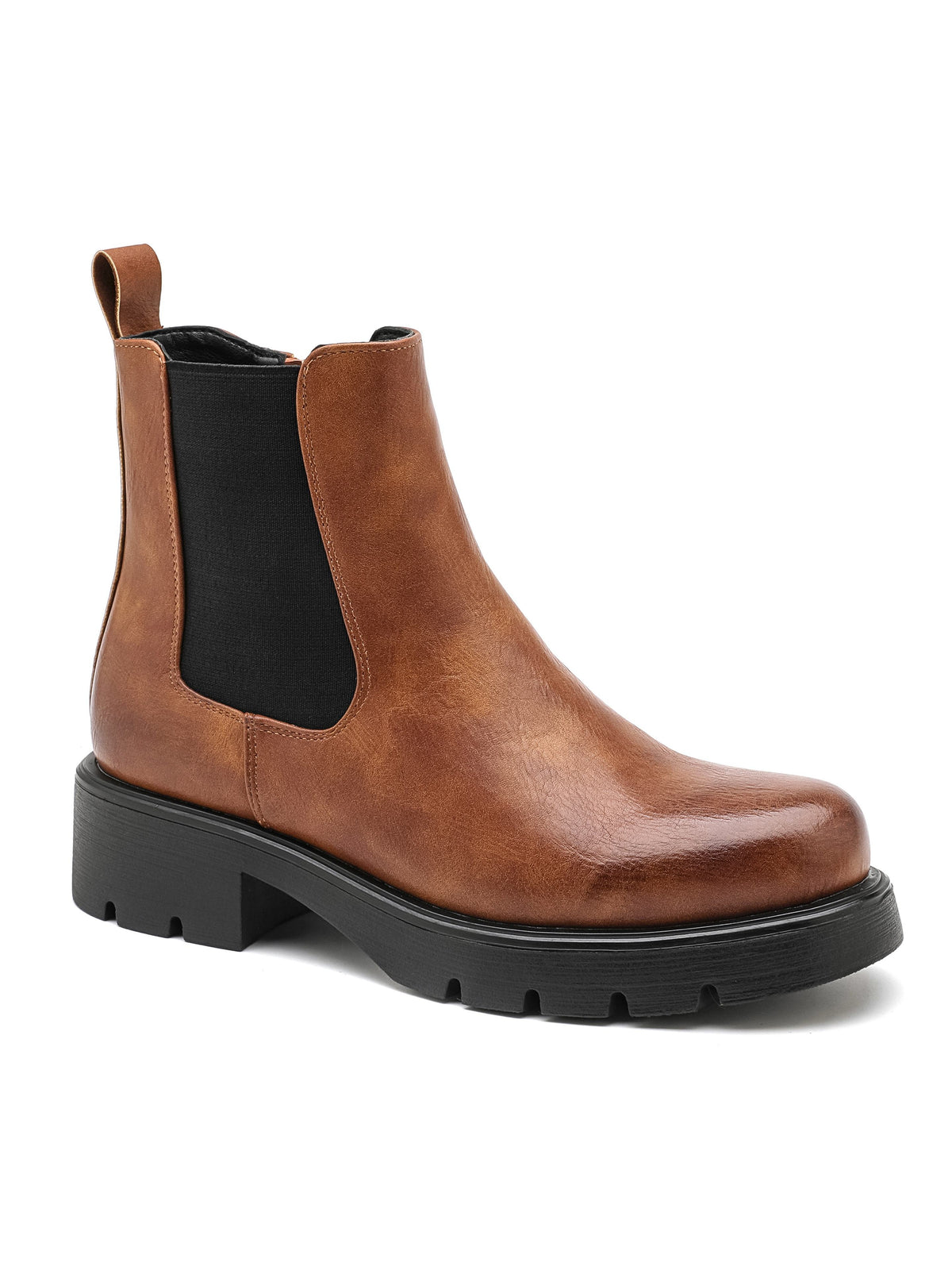 Ava Chunky Chelsea Ankle Boots – Camel