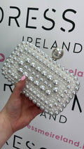 PIPPA PEARL CLUTCH BAG - WHITE