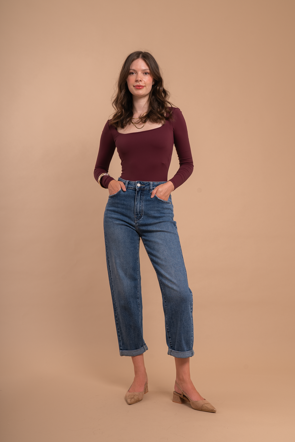 GRACE Mom Jeans - Blue