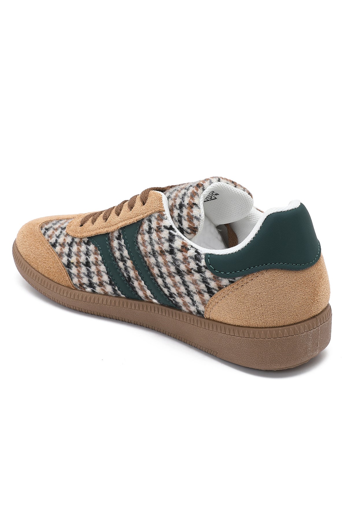 Isabel Check Trainers – Camel