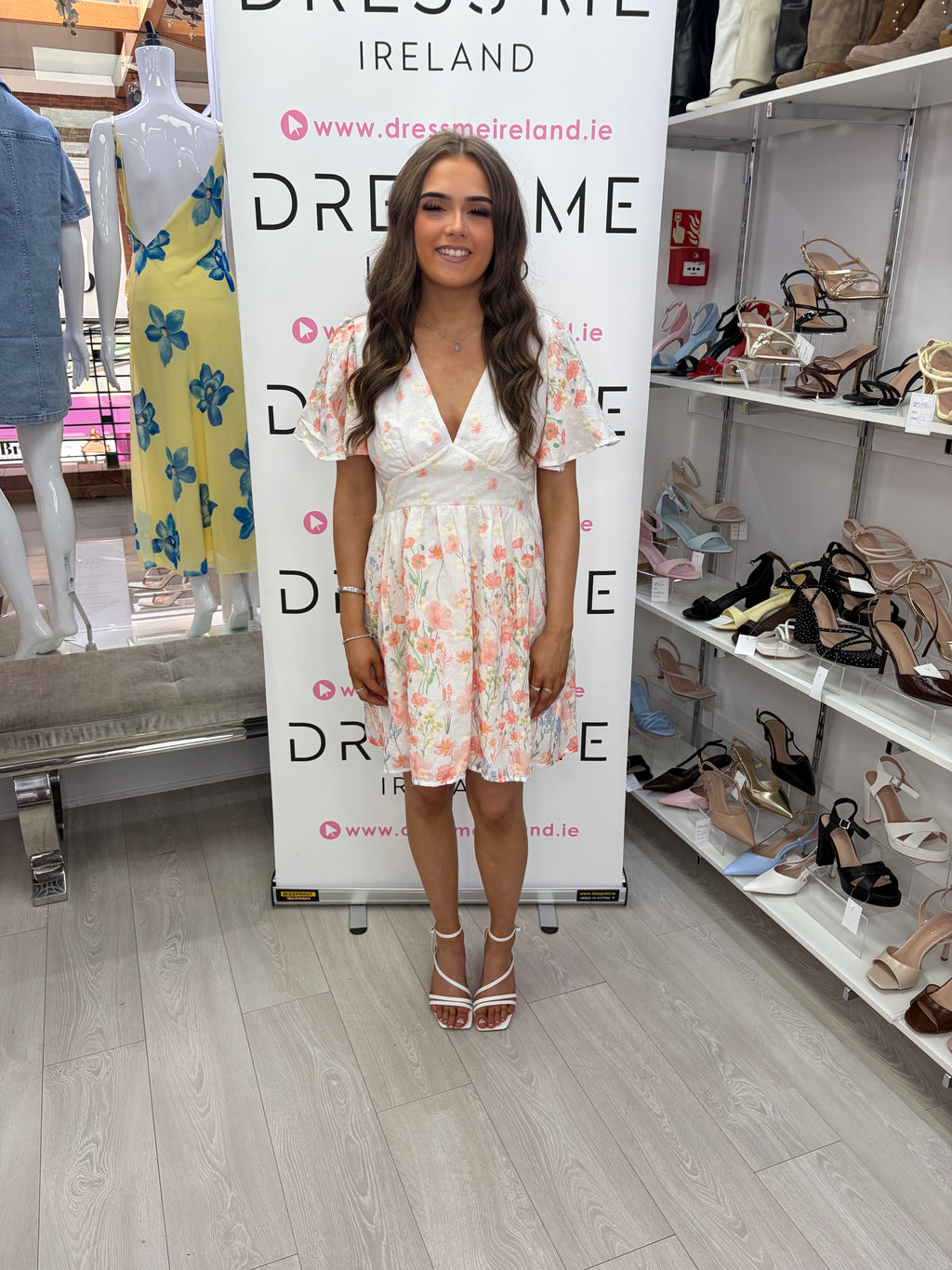 Lucia Dress – Blush Floral Mini Dress