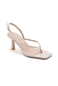 Fiona Slingback Toe Post Heeled Sandal - Beige
