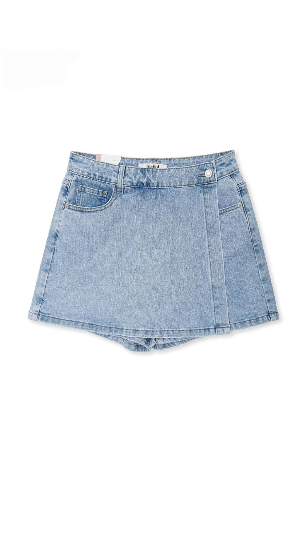 Bella Denim Skort – Light Wash Wrap Style