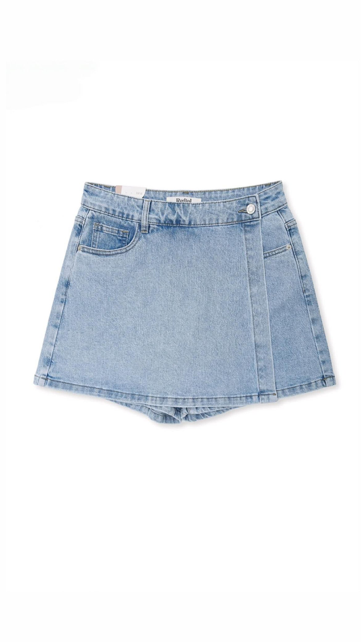 Bella Denim Skort – Light Wash Wrap Style