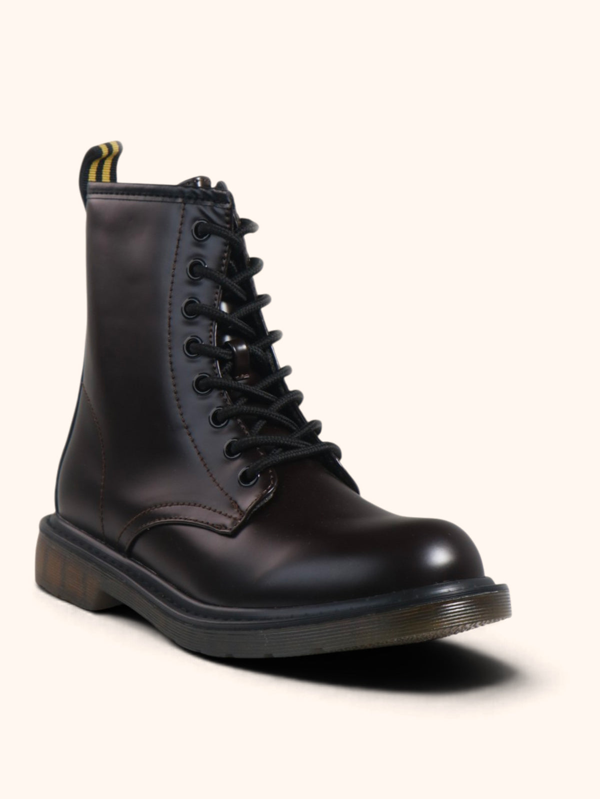 Uma Lace-Up Combat Boots - Brown