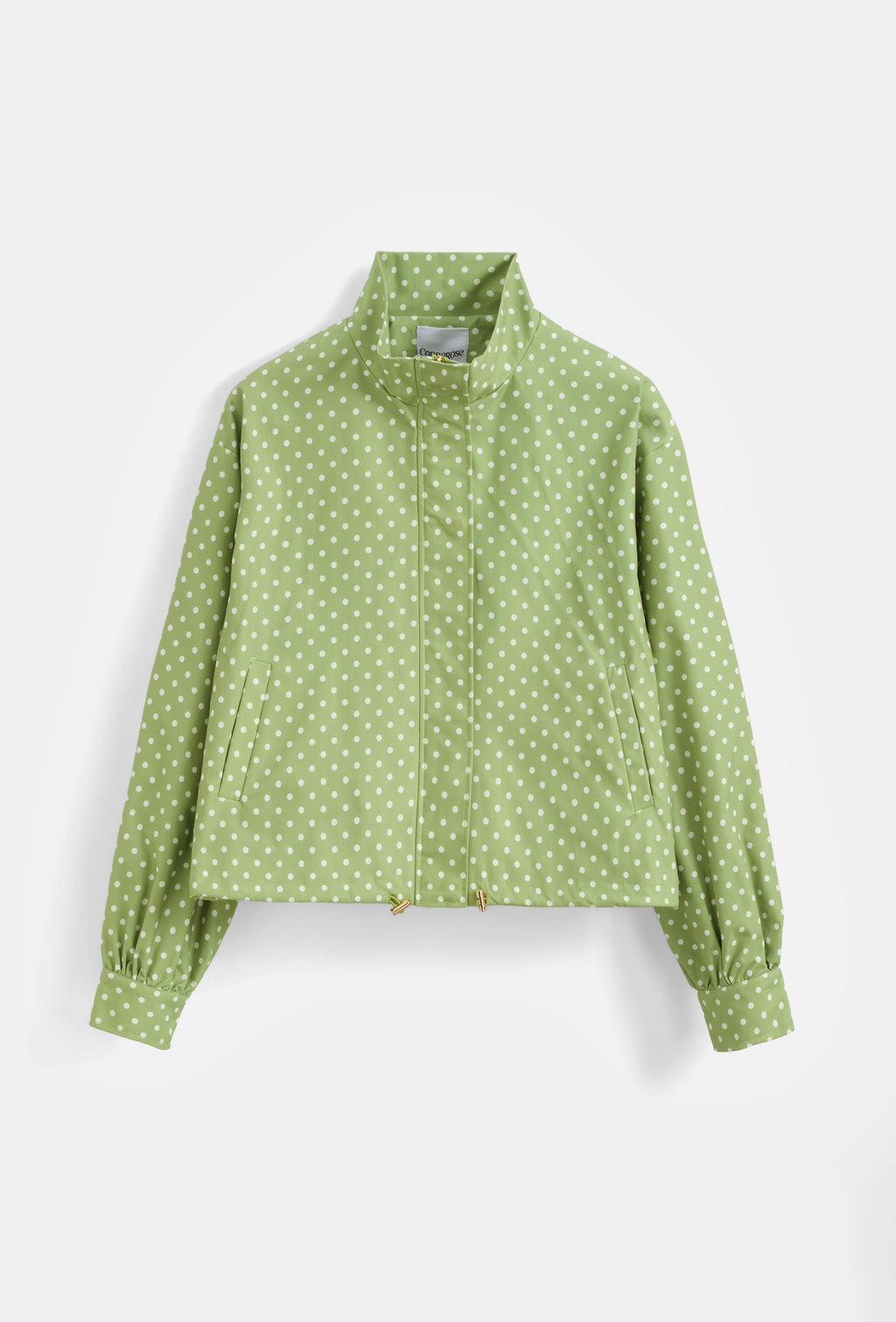 Elara Polka Dot Lightweight Jacket - Green