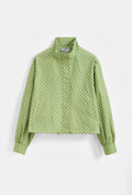 Elara Polka Dot Lightweight Jacket - Green