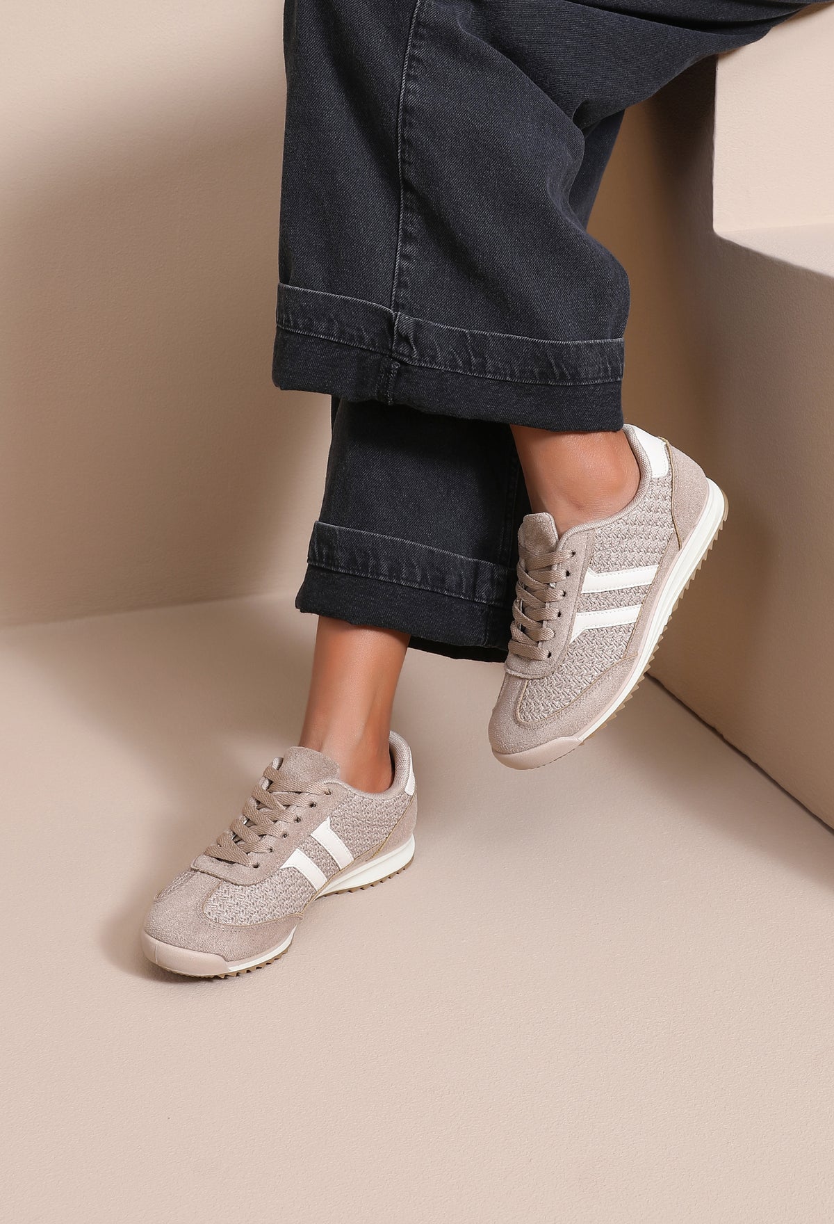 Justine Trainers – Khaki