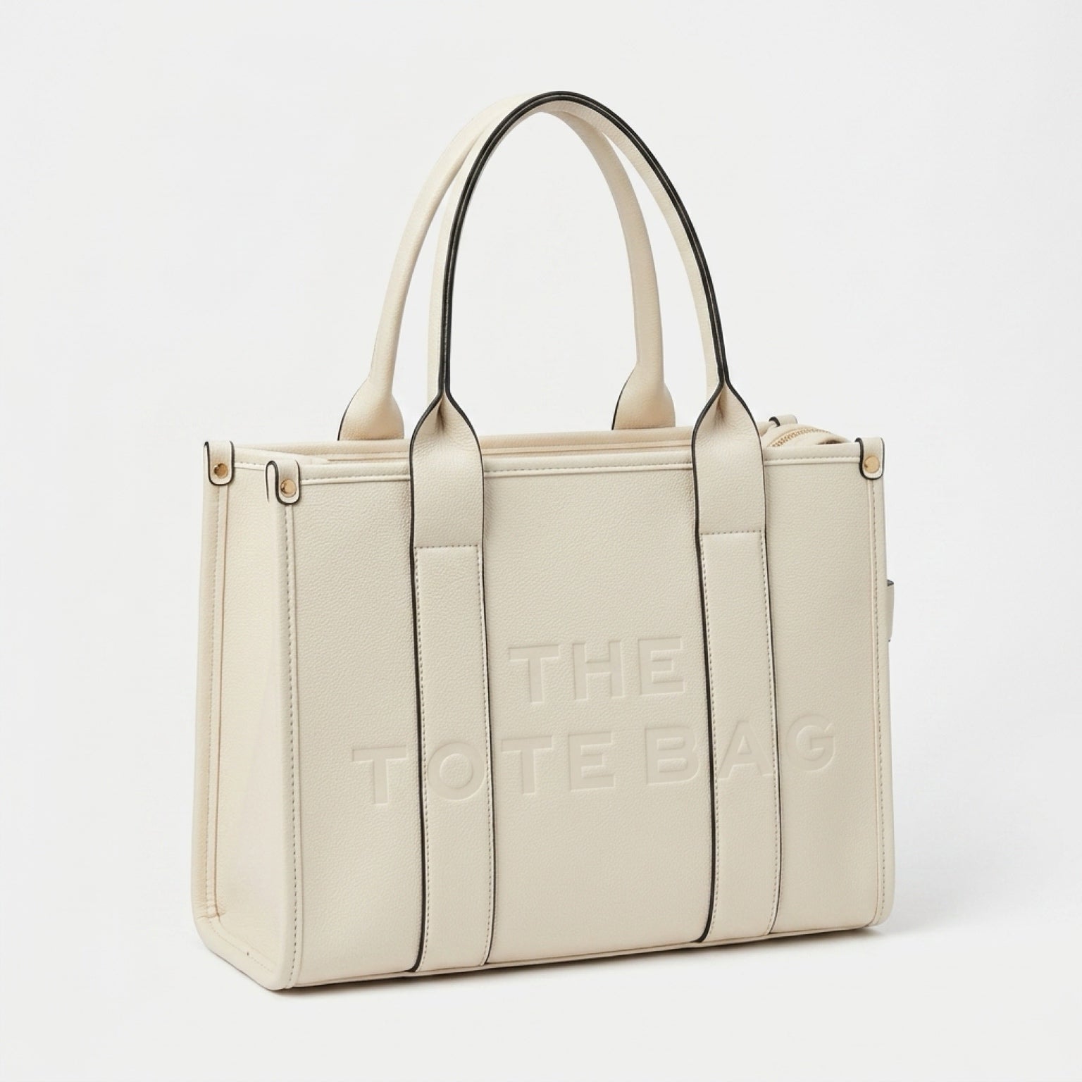 RIA Structured Tote Bag - Beige