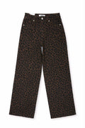 FREYA Leopard Print Wide-Leg Jeans