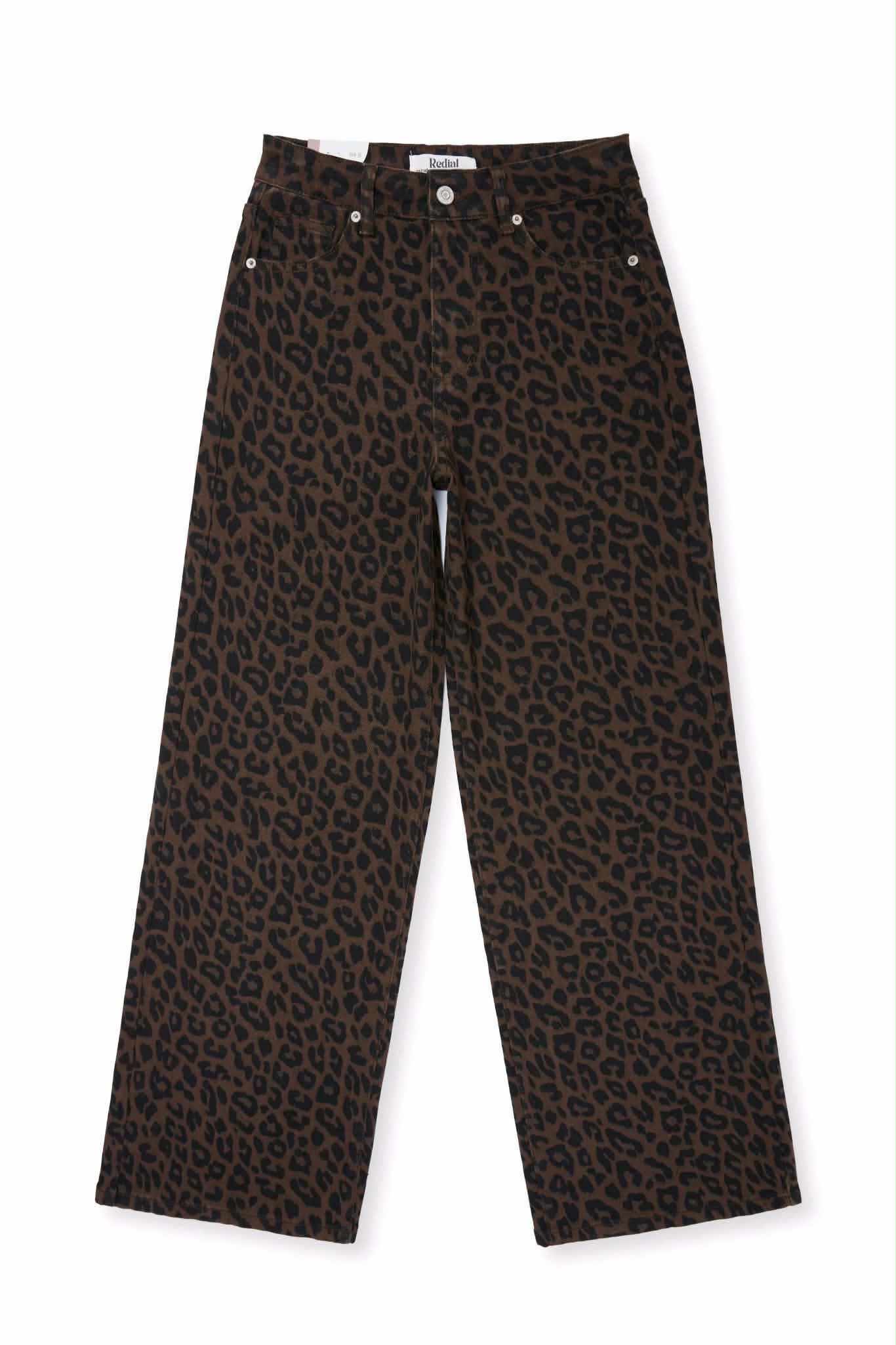 FREYA Leopard Print Wide-Leg Jeans