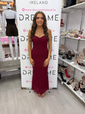 Danica Lace Midi Dress – Burgundy