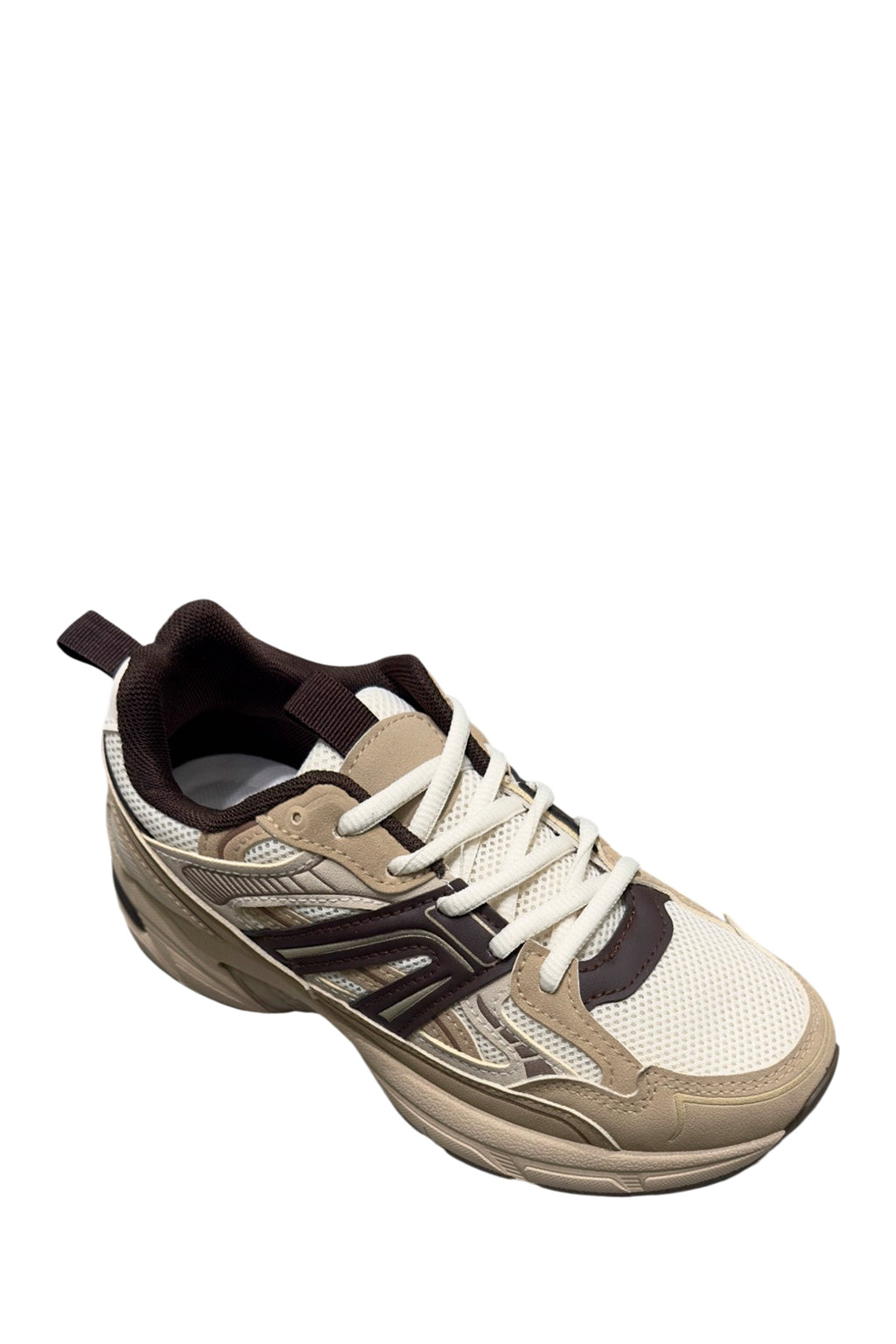 Stacey Taupe Women’s Retro Chunky Trainers