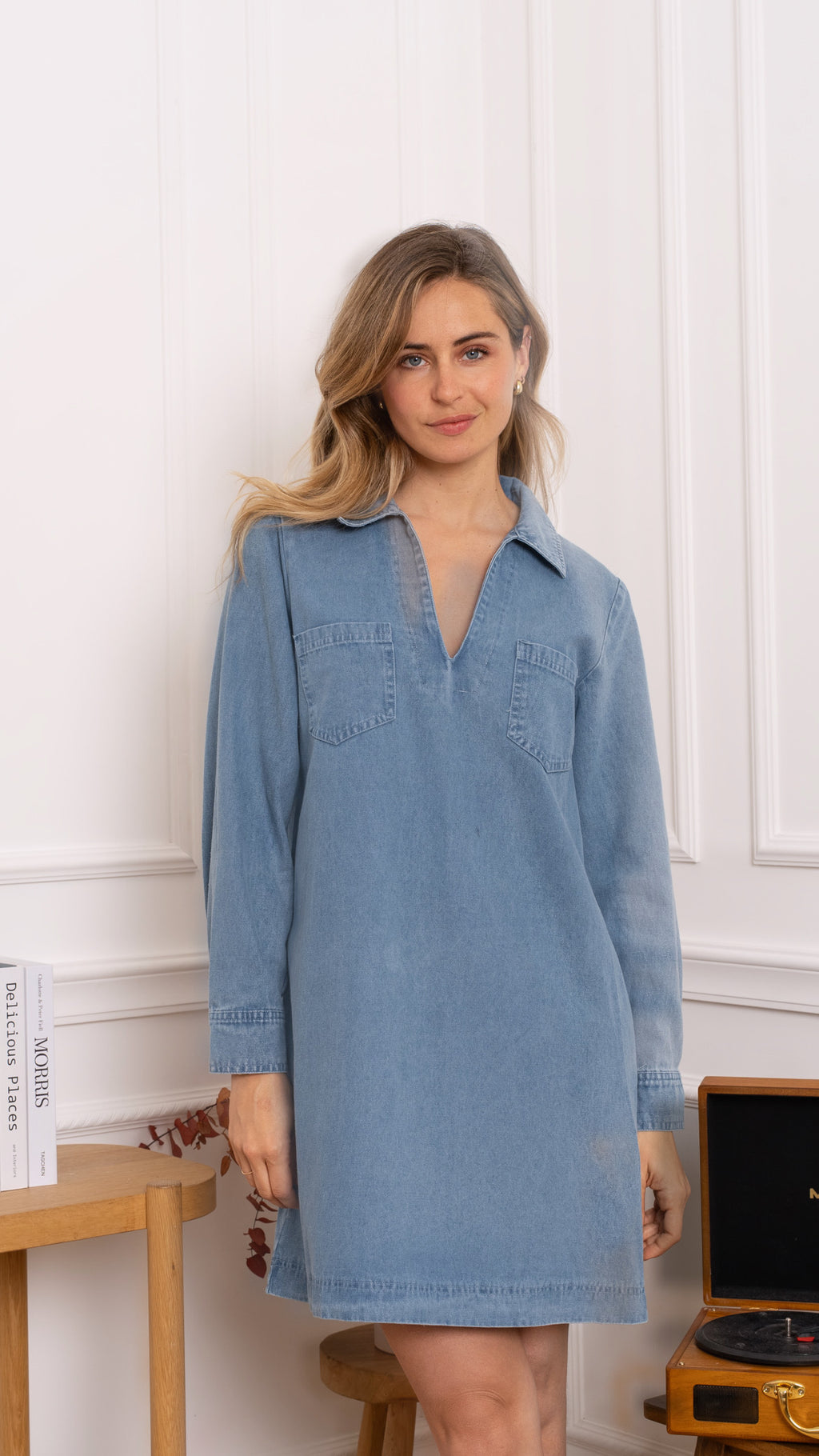 MAURA DRESS - DENIM