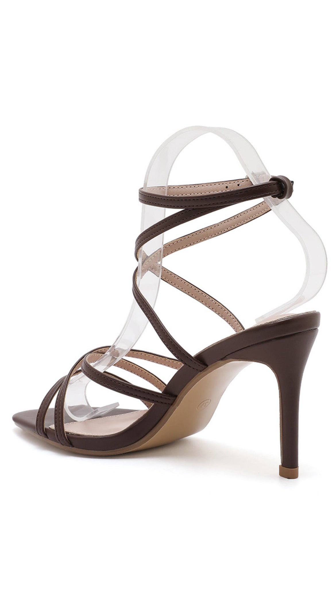 Alara Brown Strappy Heel – Timeless Stiletto Sandal