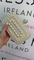 PIPPA PEARL CLUTCH BAG - IVORY