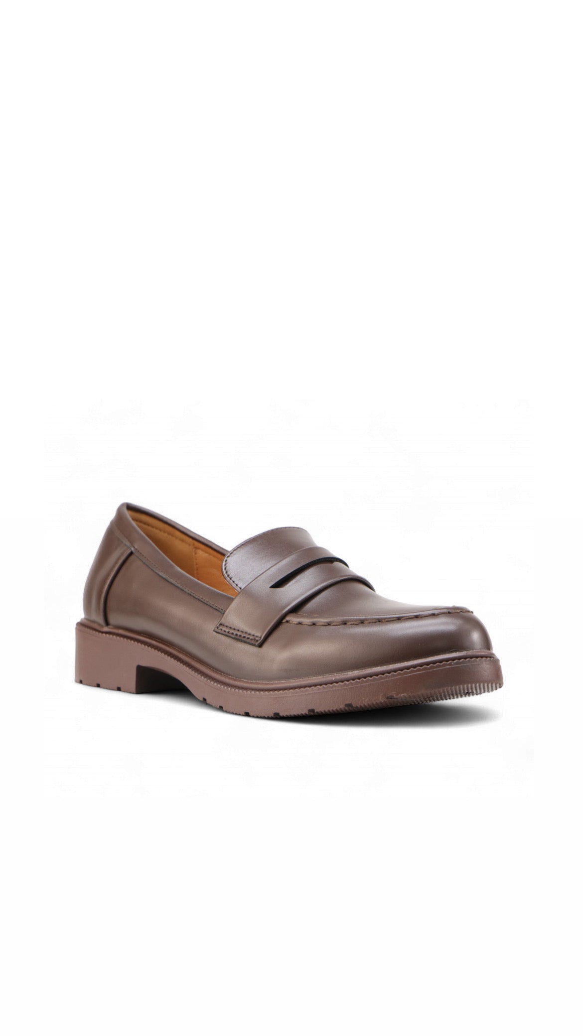 ZOE LOAFER - BROWN PU