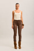 Eila Toxik Brown Skinny Jeans