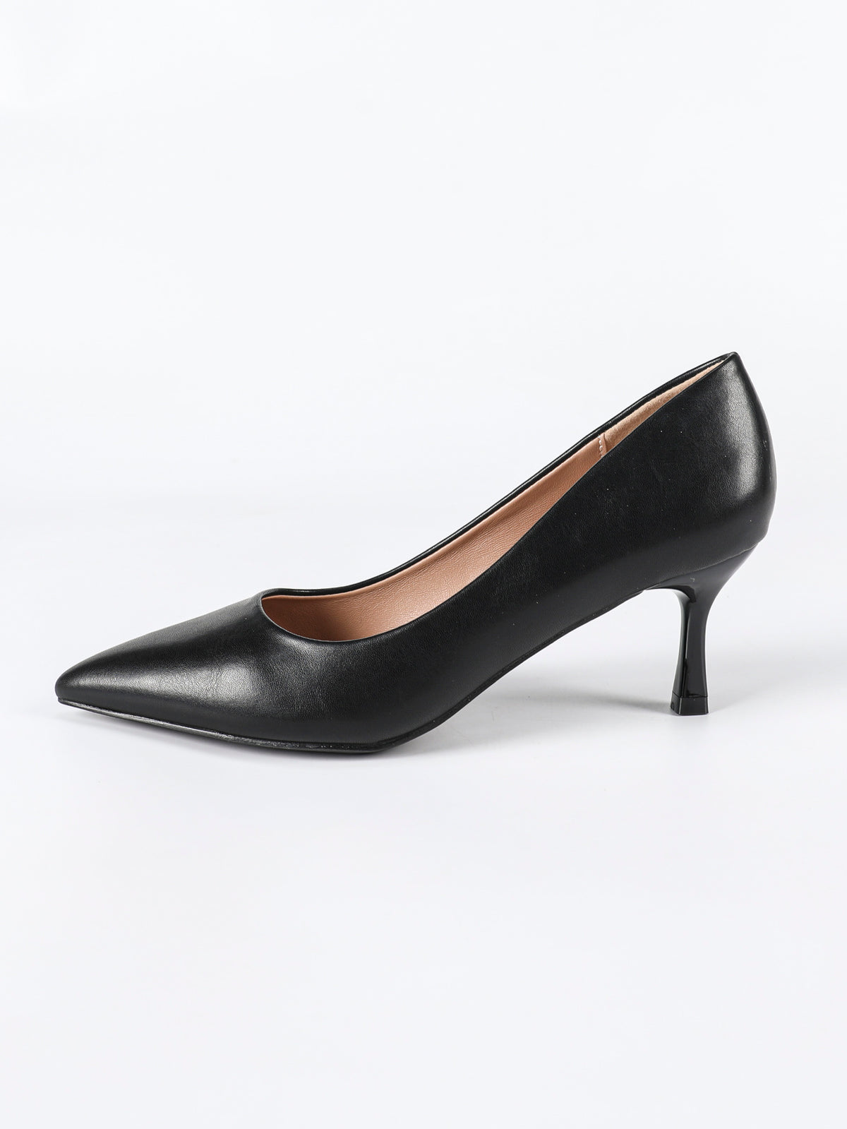 Yasmin Black Classic Pointed-Toe Heels