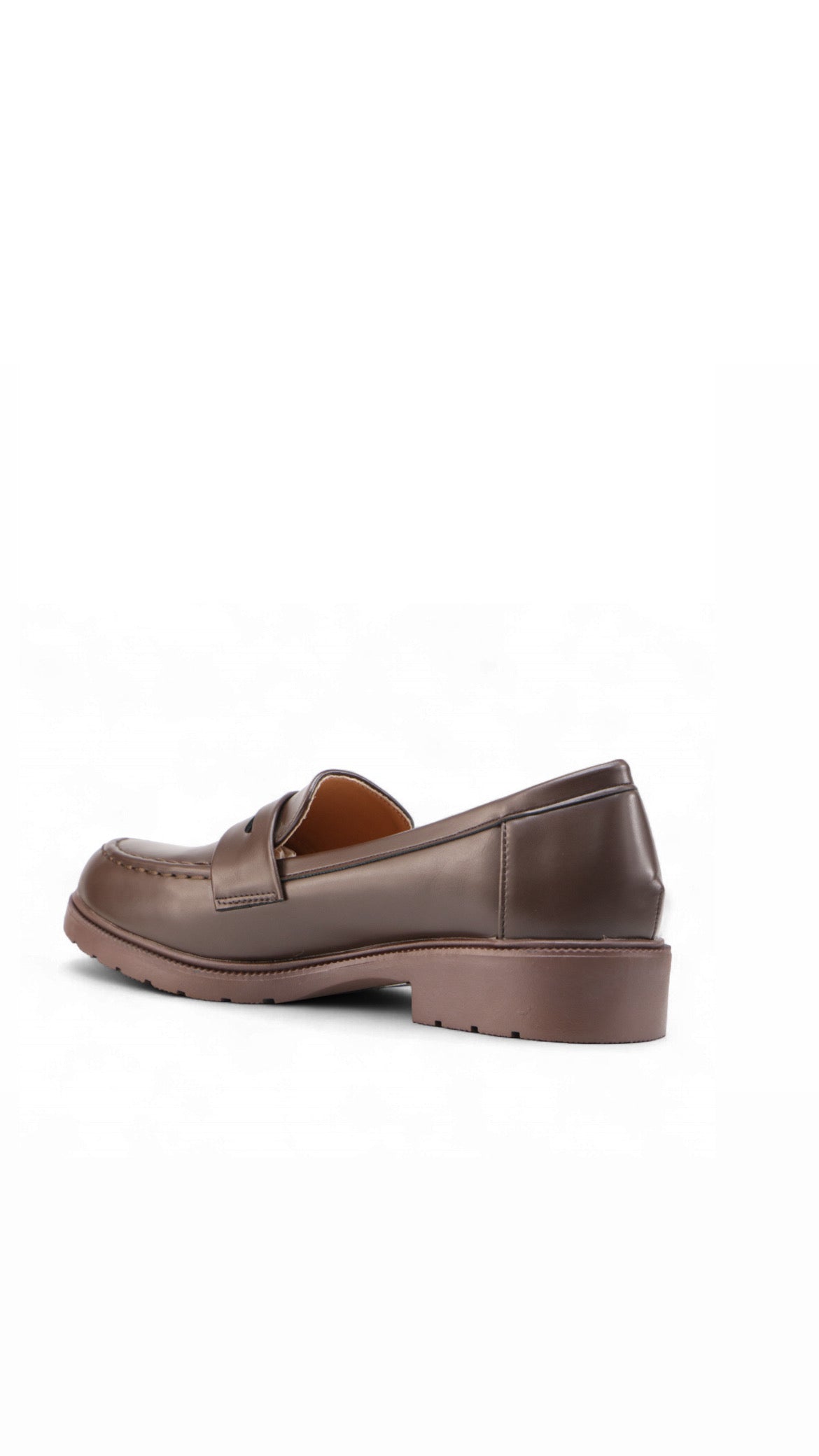 ZOE LOAFER - BROWN PU