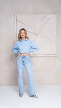 Paige Wide Leg Jeans – Light Wash