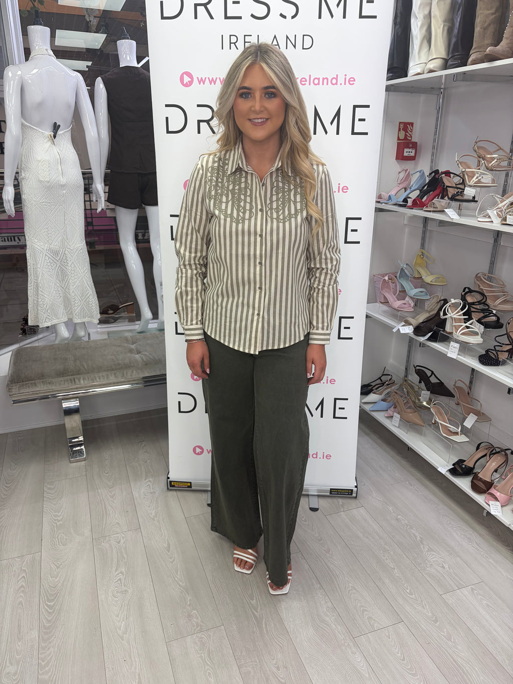 Jenny High Rise Wide Leg Jeans - Khaki
