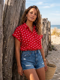 Elodie Red Polka Dot Shirt
