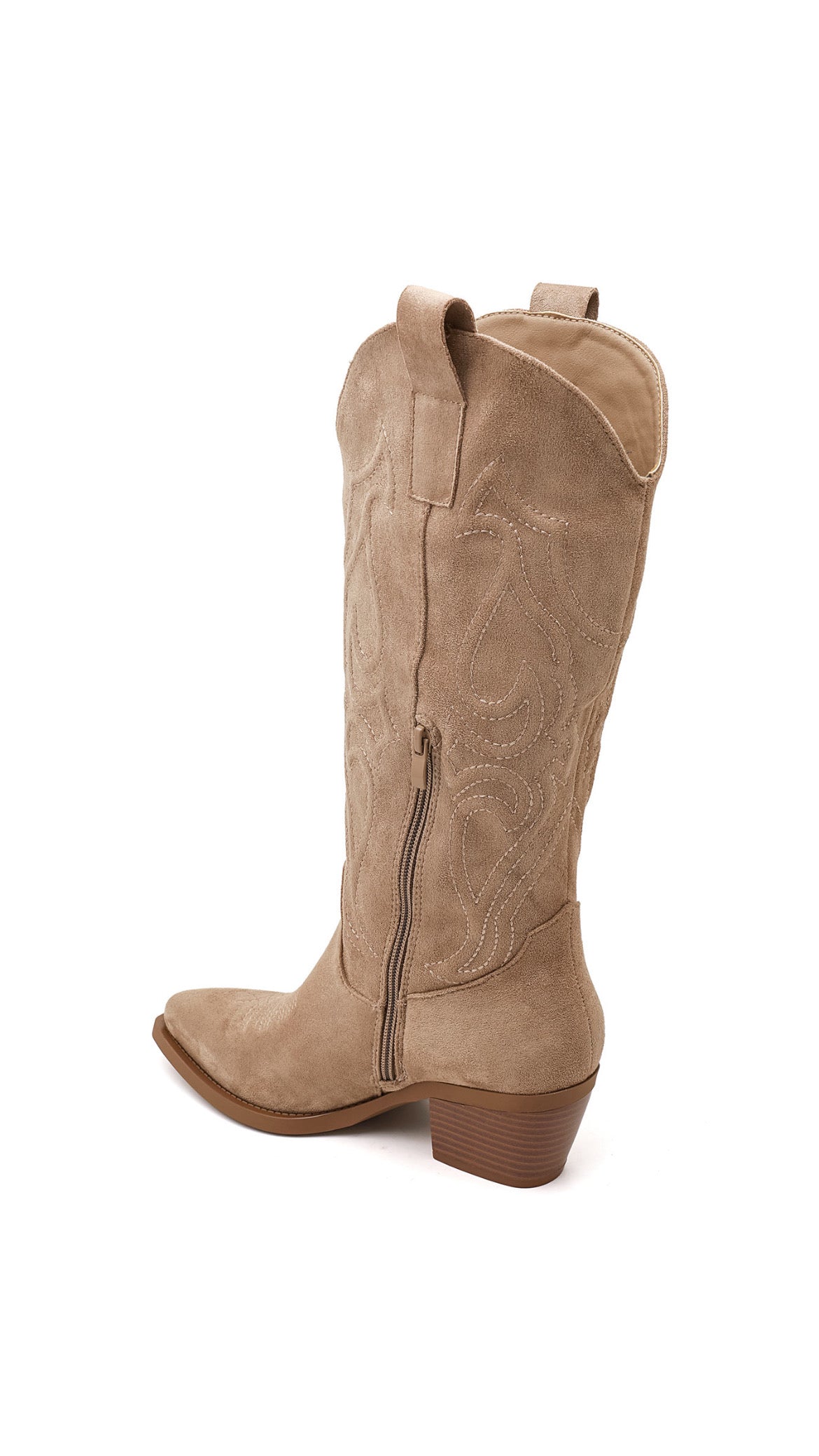 ROSIE COWBOY WESTERN BOOTS - KHAKI