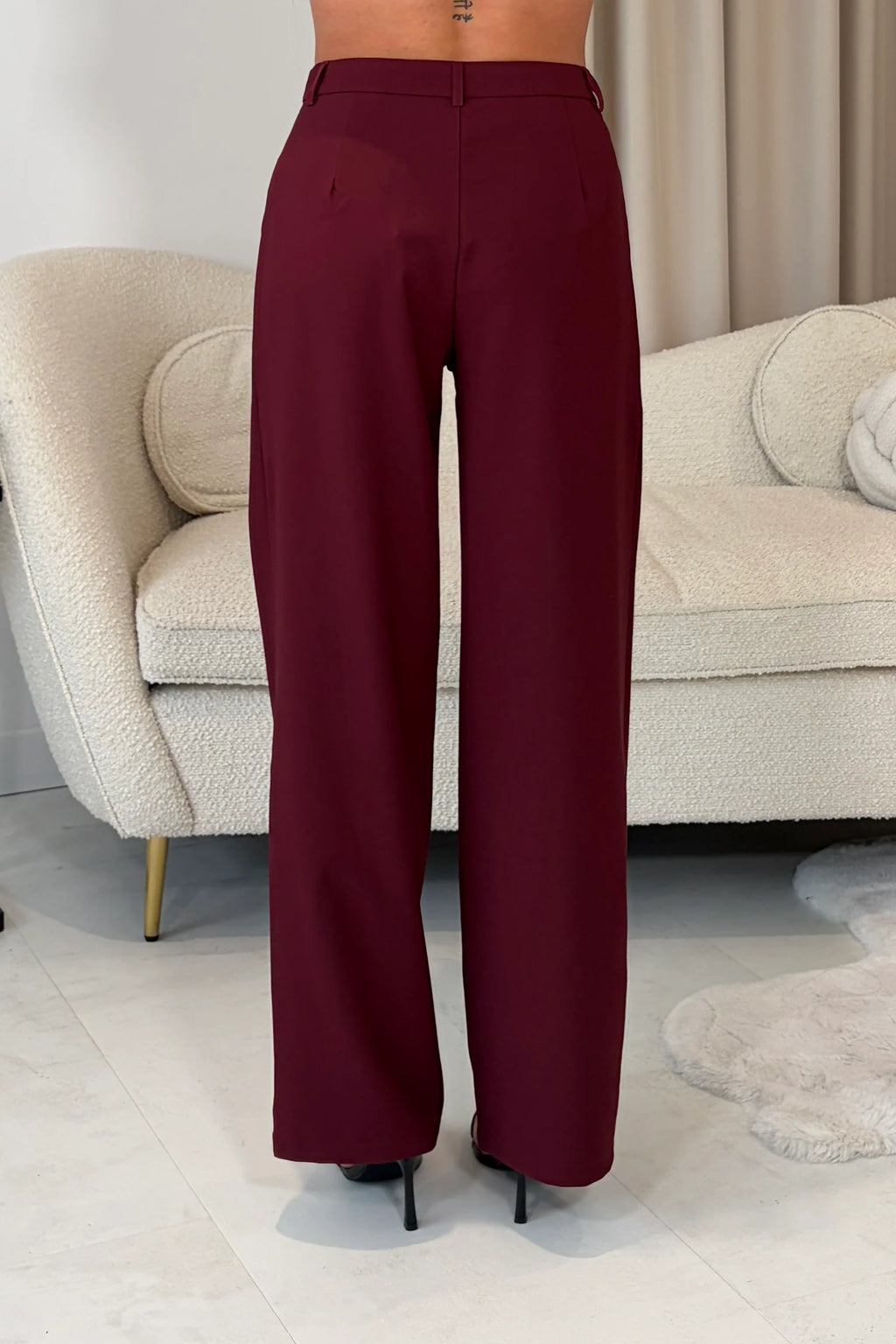 Jo Berry Girl in Mind Pleat Detail Tailored Wide Leg Trousers