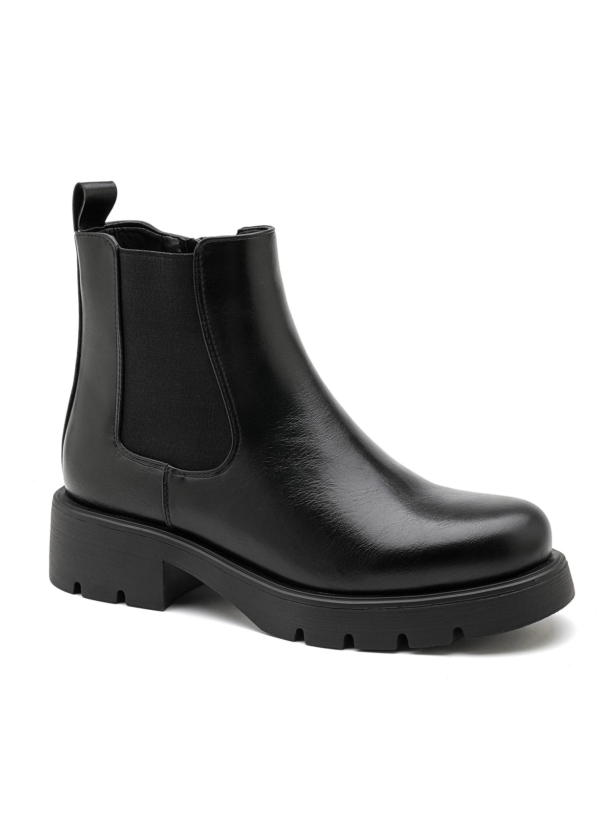 Ava Chunky Chelsea Ankle Boots – Black
