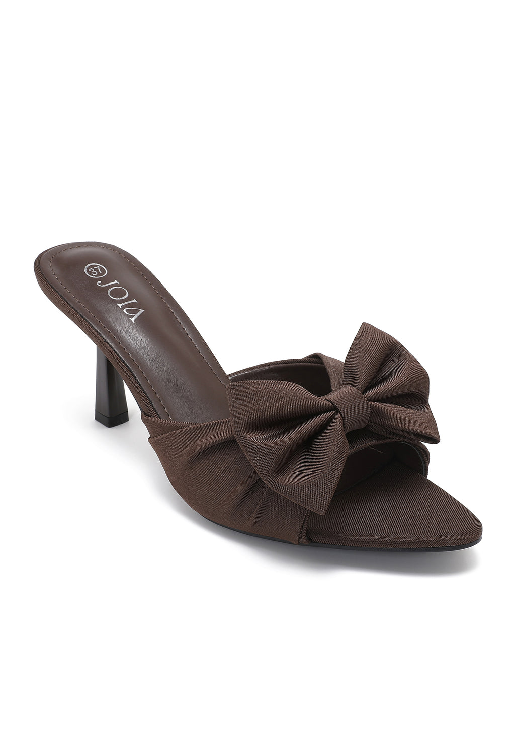 Marilyn Brown Bow Pointed-Toe Mule Heels