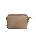 The Tote Bag Crossbody Taupe Everyday Double-Zip Shoulder Bag