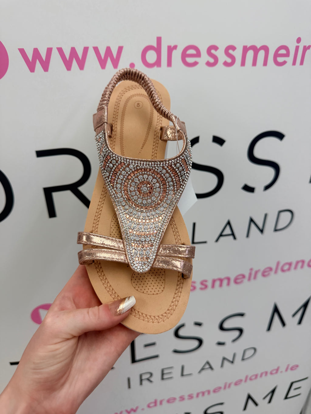 POSY SANDAL IN ROSE GOLD