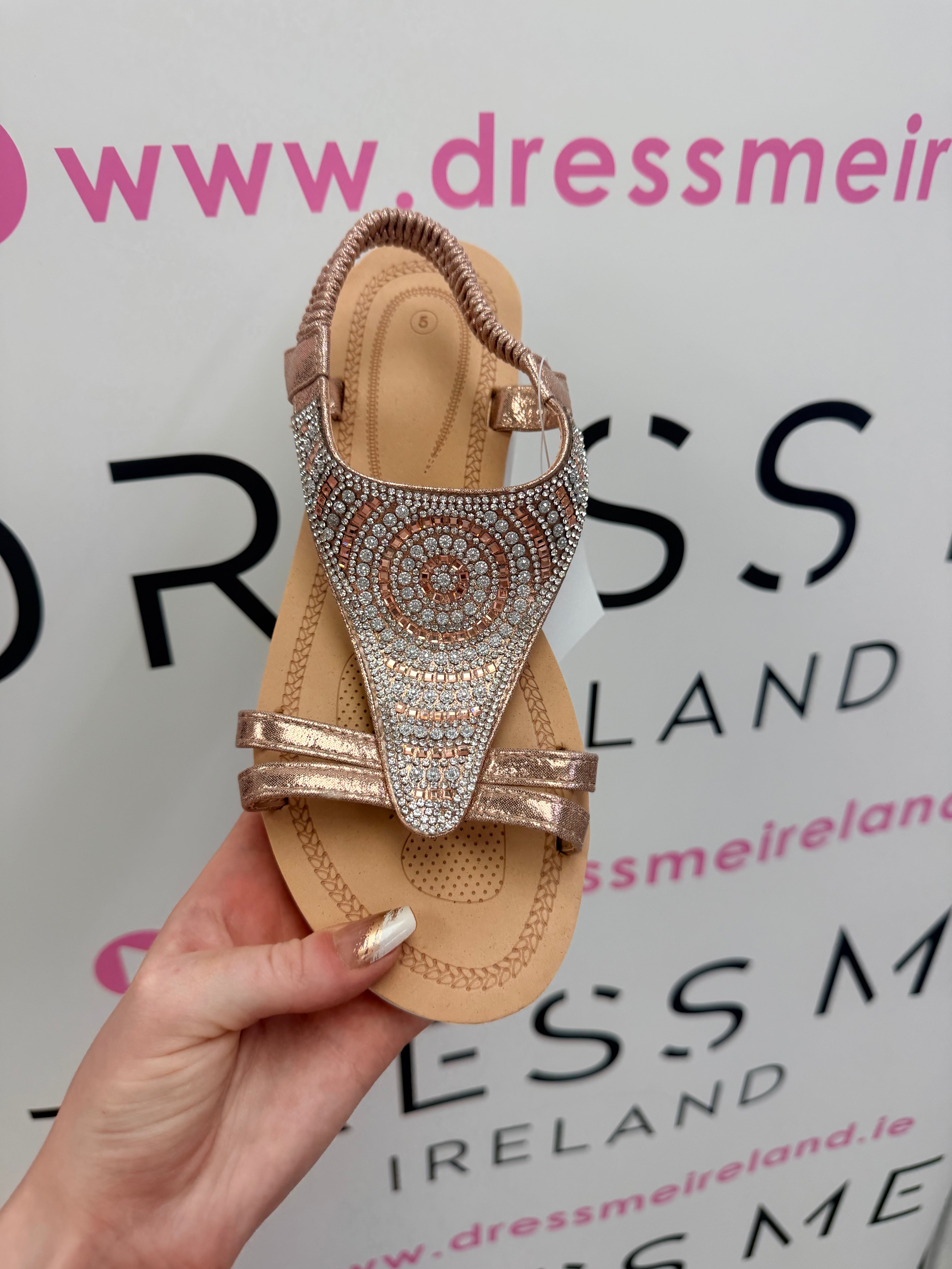 POSY SANDAL IN ROSE GOLD