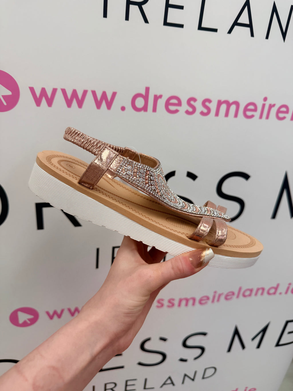 POSY SANDAL IN ROSE GOLD