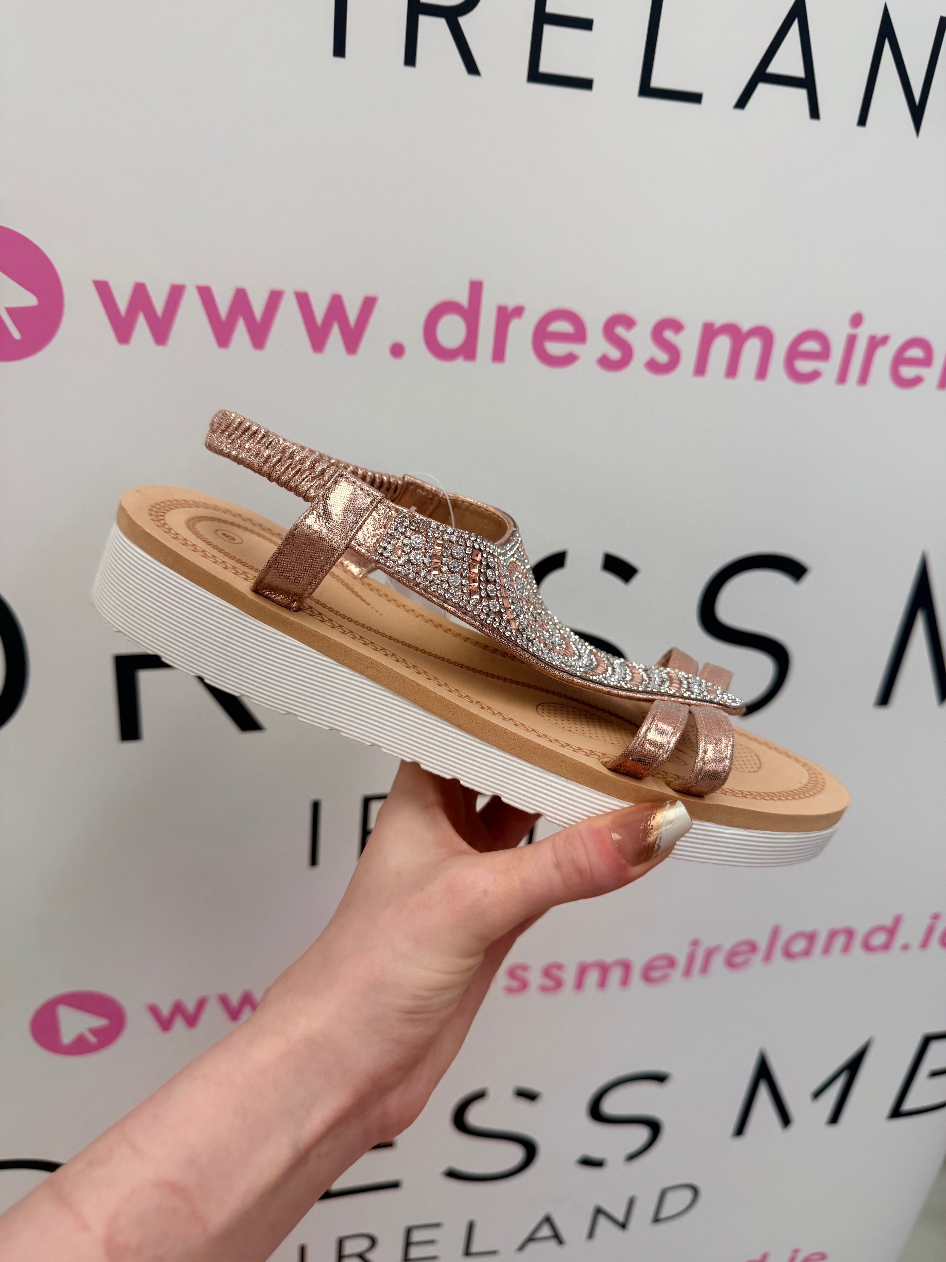 POSY SANDAL IN ROSE GOLD
